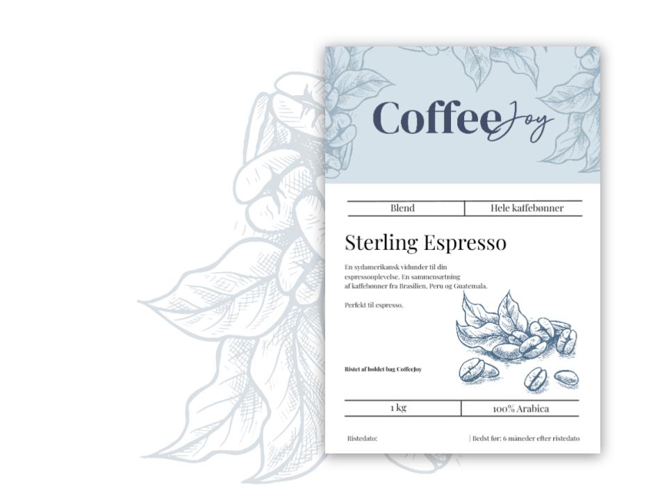 Sterling Espresso Blend Label Design