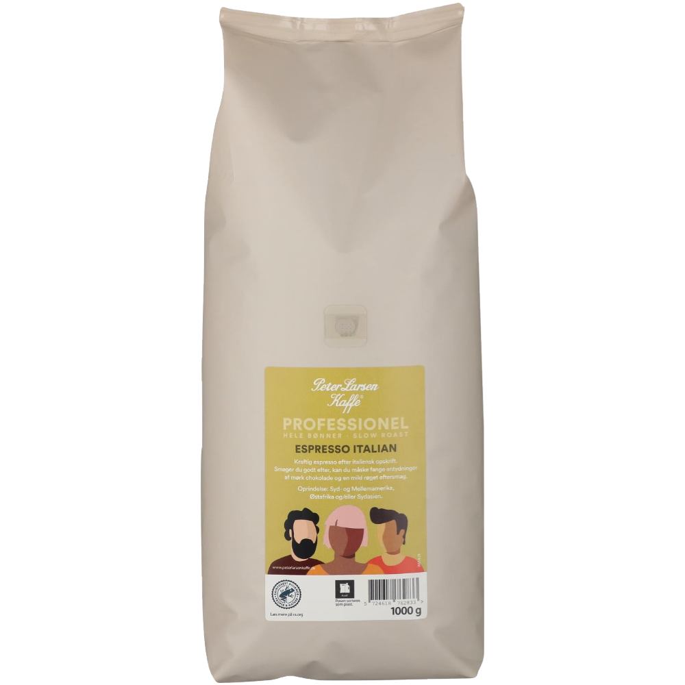 Peter Larsen Espresso Italian - Rainforest Alliance | Hele Bønner (Pose á 1 kg.)