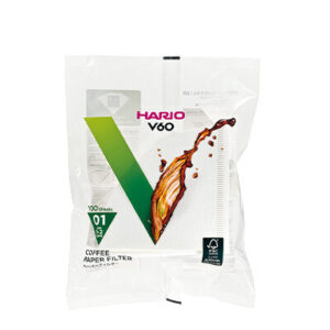 Hario V60 Kaffefiltre Type 01 Papir Hvid 1-2 kops 100 stk. (VCF-01-100W)