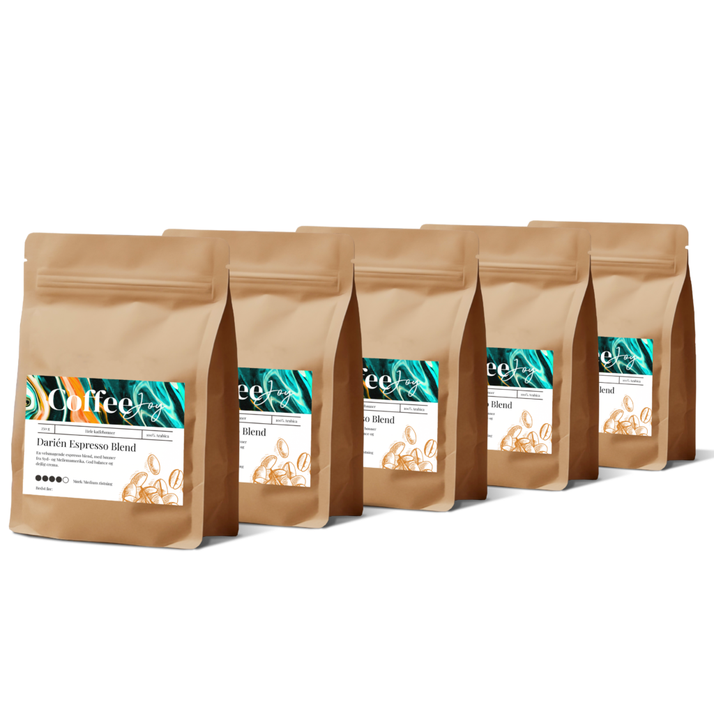 Bundle Darién Espresso Blend (5 x 250g) CoffeeJoy.dk