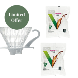 Limited Offer: Hario 01 Dripper + 2 x Hario 02 V60 Filtre