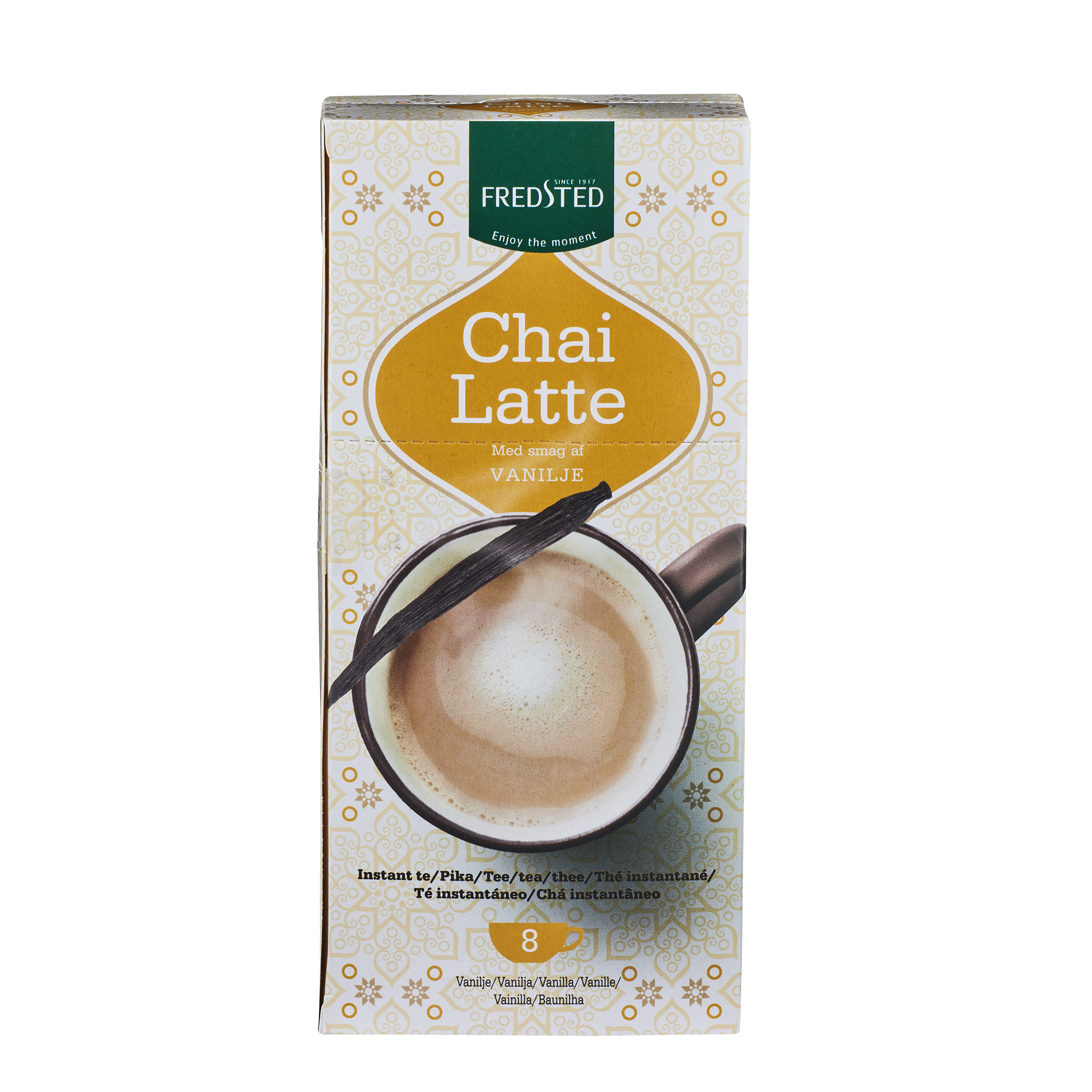Fredsted Chai Latte Vanilje (8 sticks á 26 gr.) (Bedst før: 19.02.2027)